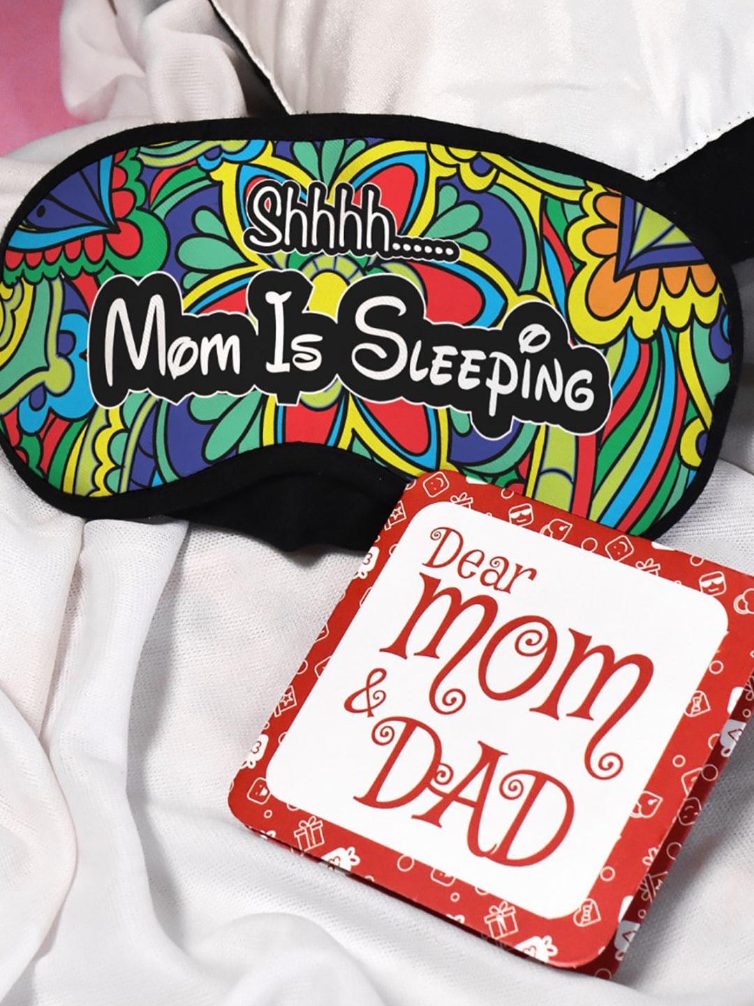 

Indigifts Mom is Sleeping Printed Eye Mask, Yellow