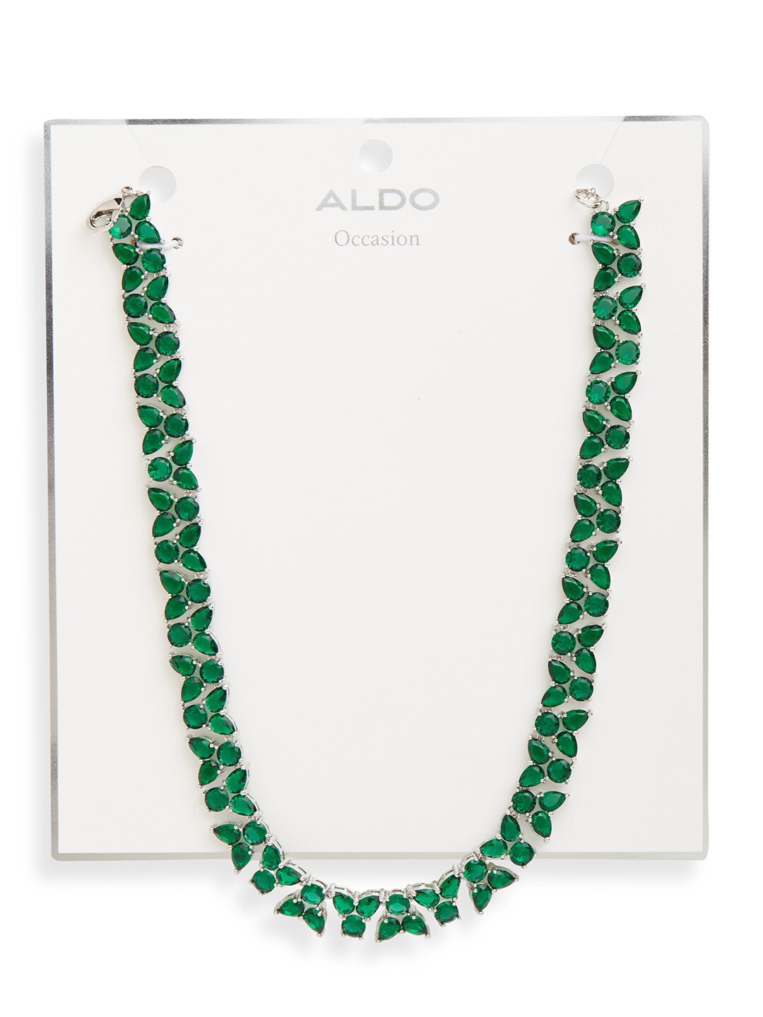 

ALDO Silver-Plated Stone Studded Necklace