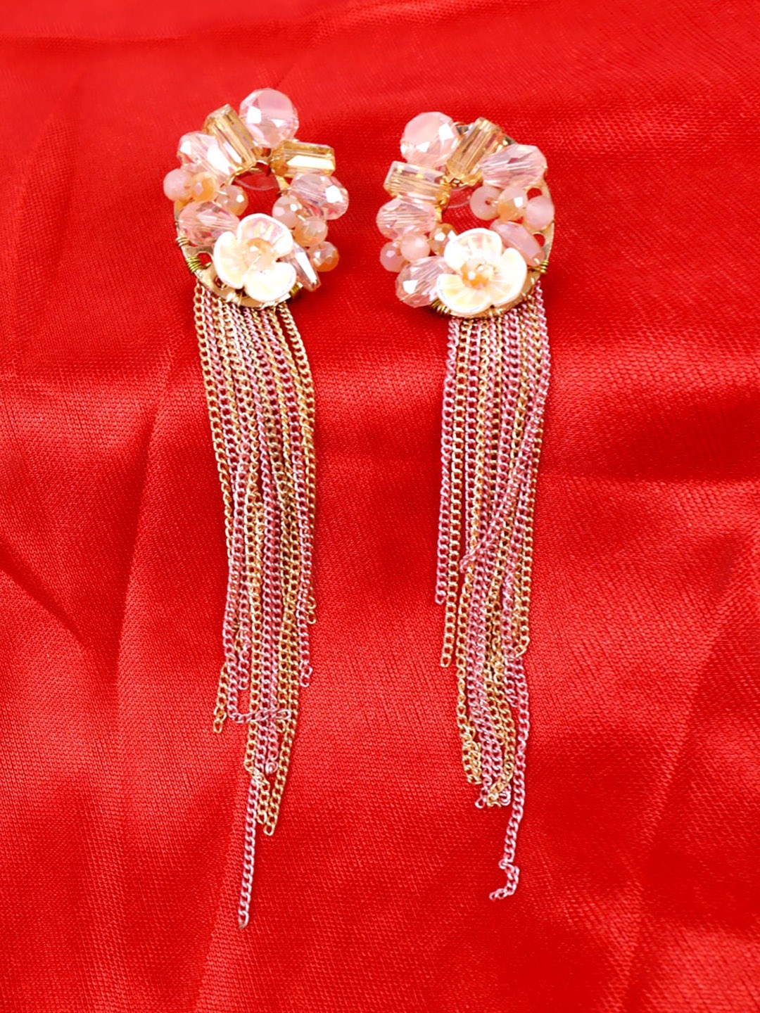 

Krelin Contemporary Tasselled Drop Earrings, Pink
