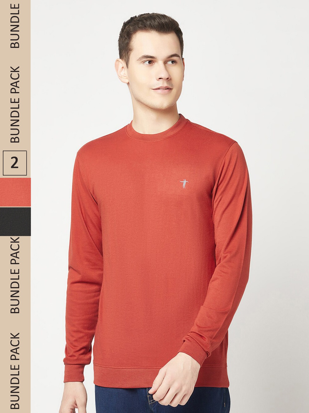 

T.T. Pack Of 2 Long Sleeves T-shirt, Black
