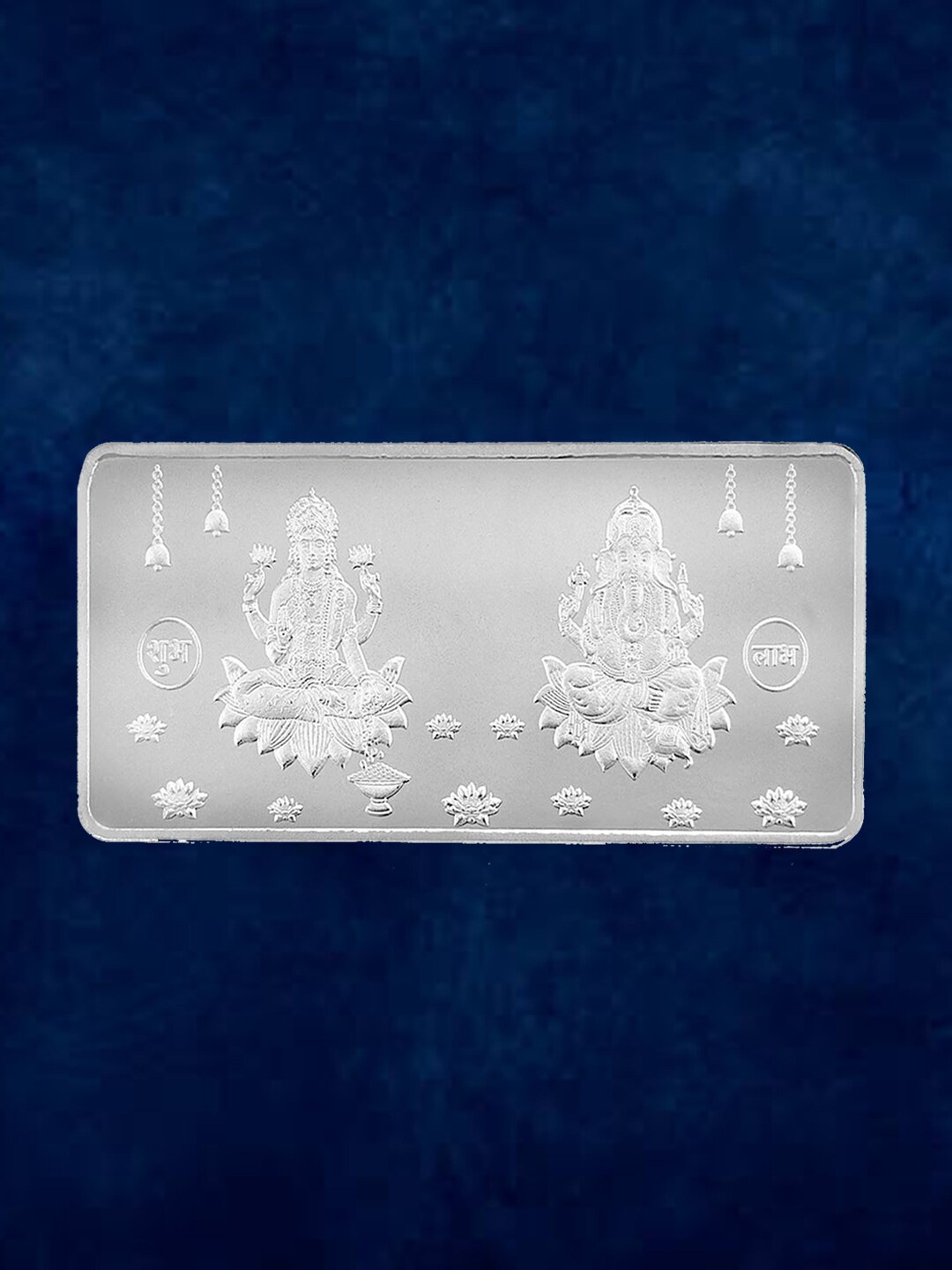 

Taraash Lord Ganesh & Goddess Lakshmi 999 Silver Coin Bar - 50 Gram