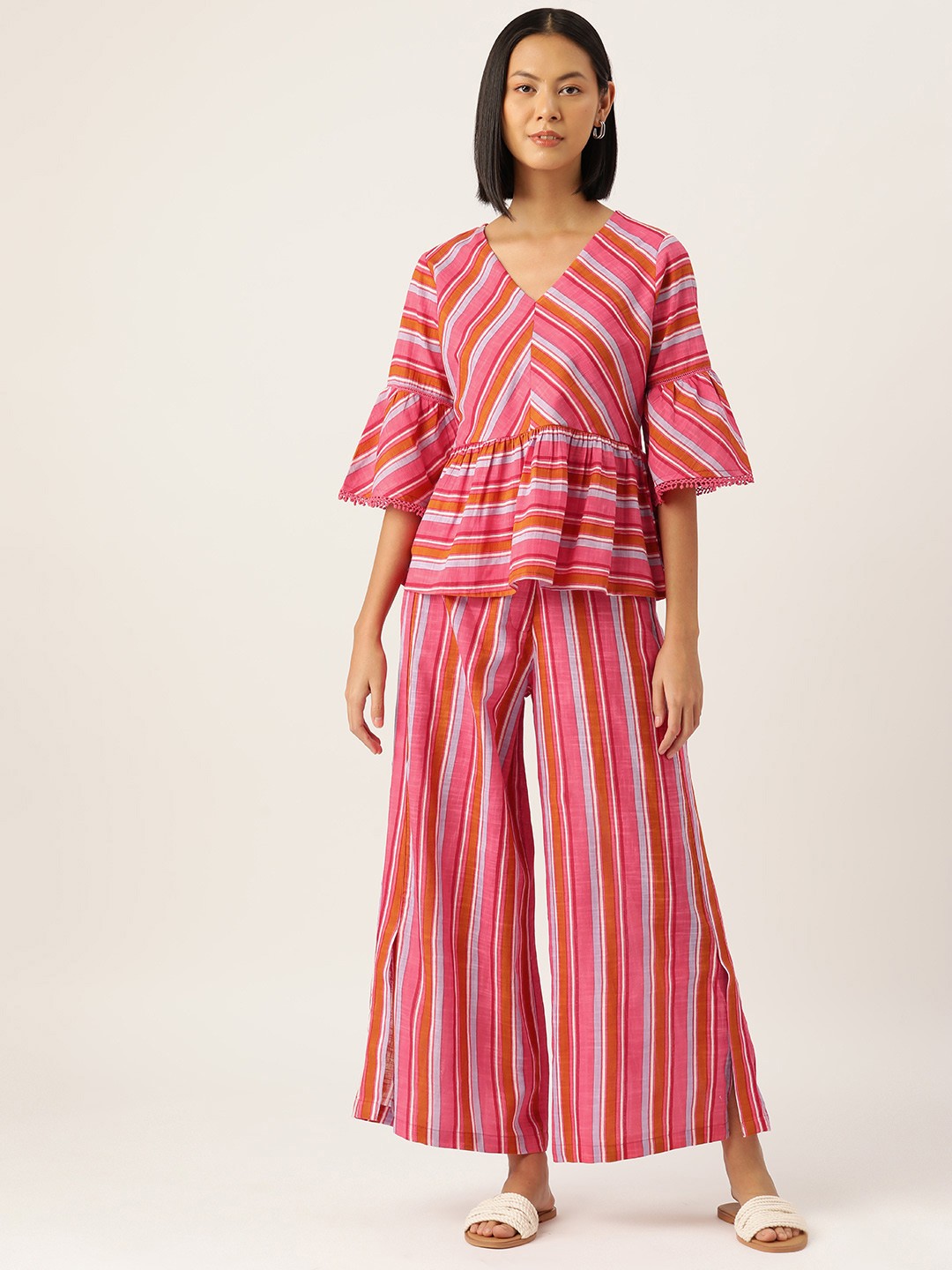 

MISRI Striped Co-ords, Pink