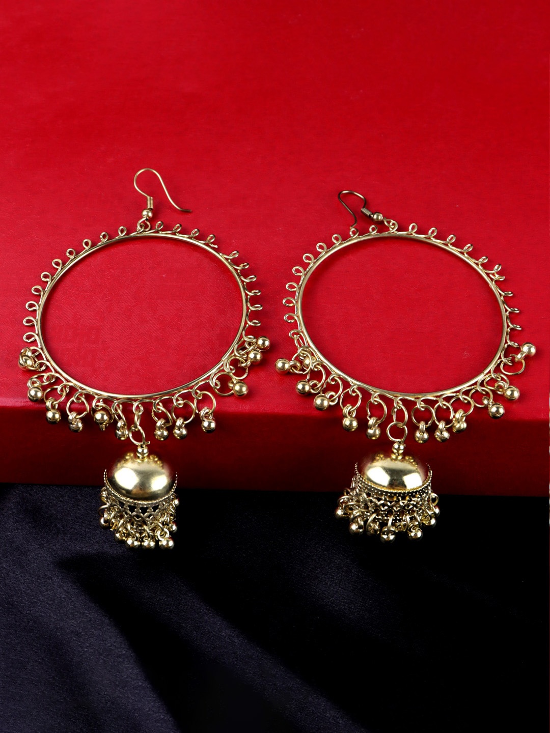 

VAGHBHATT Classic Ethnic Jhumkas Earrings, Gold