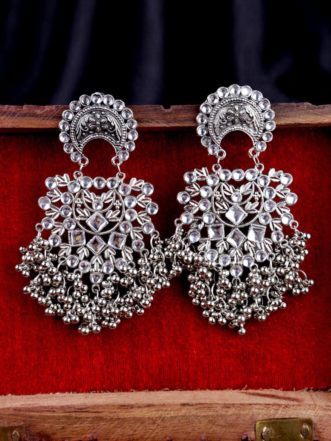 

VAGHBHATT Classic Drop Earrings, Silver