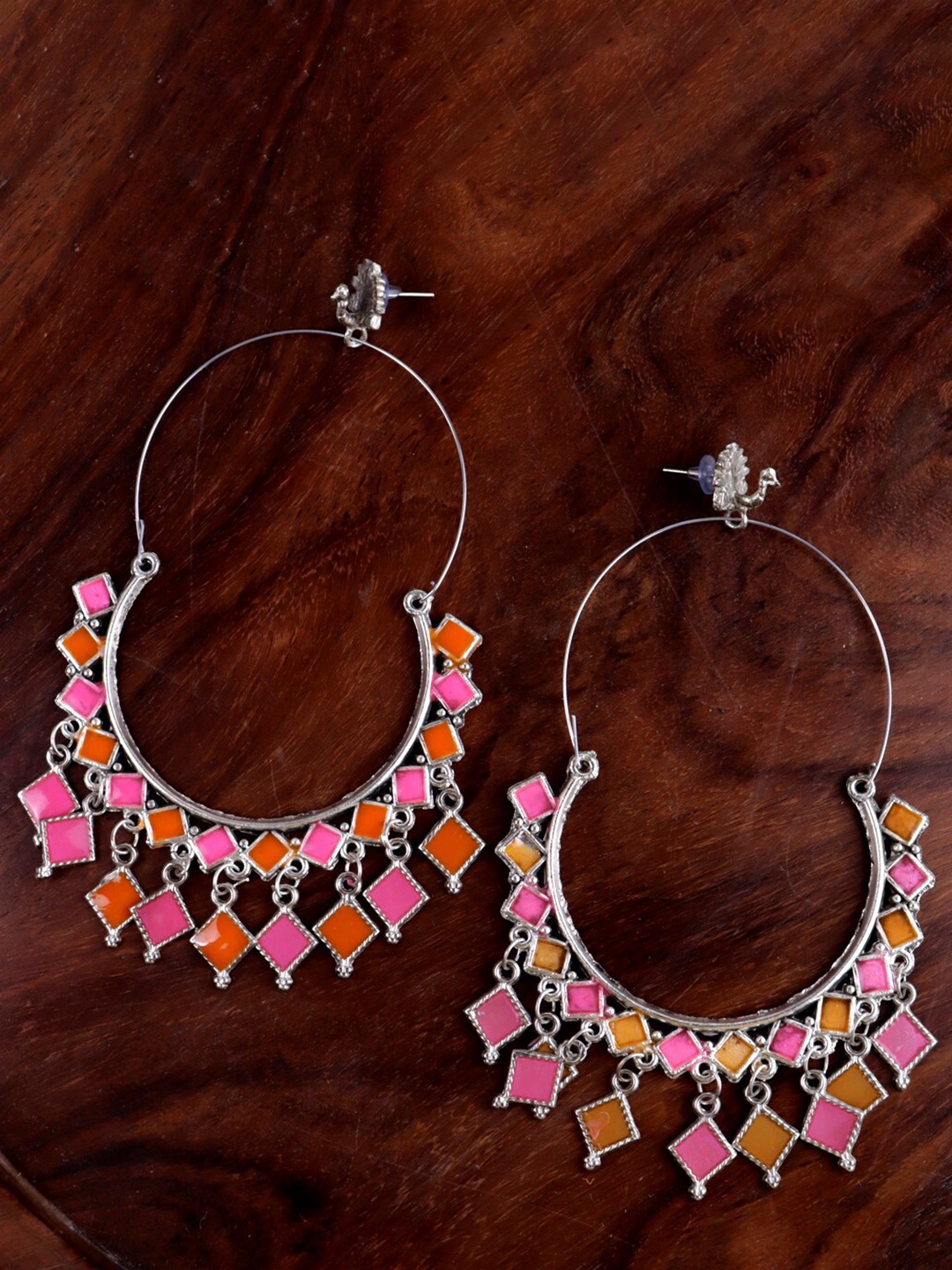 

VAGHBHATT Classic Stone Studded & Beaded Drop Earrings, Silver