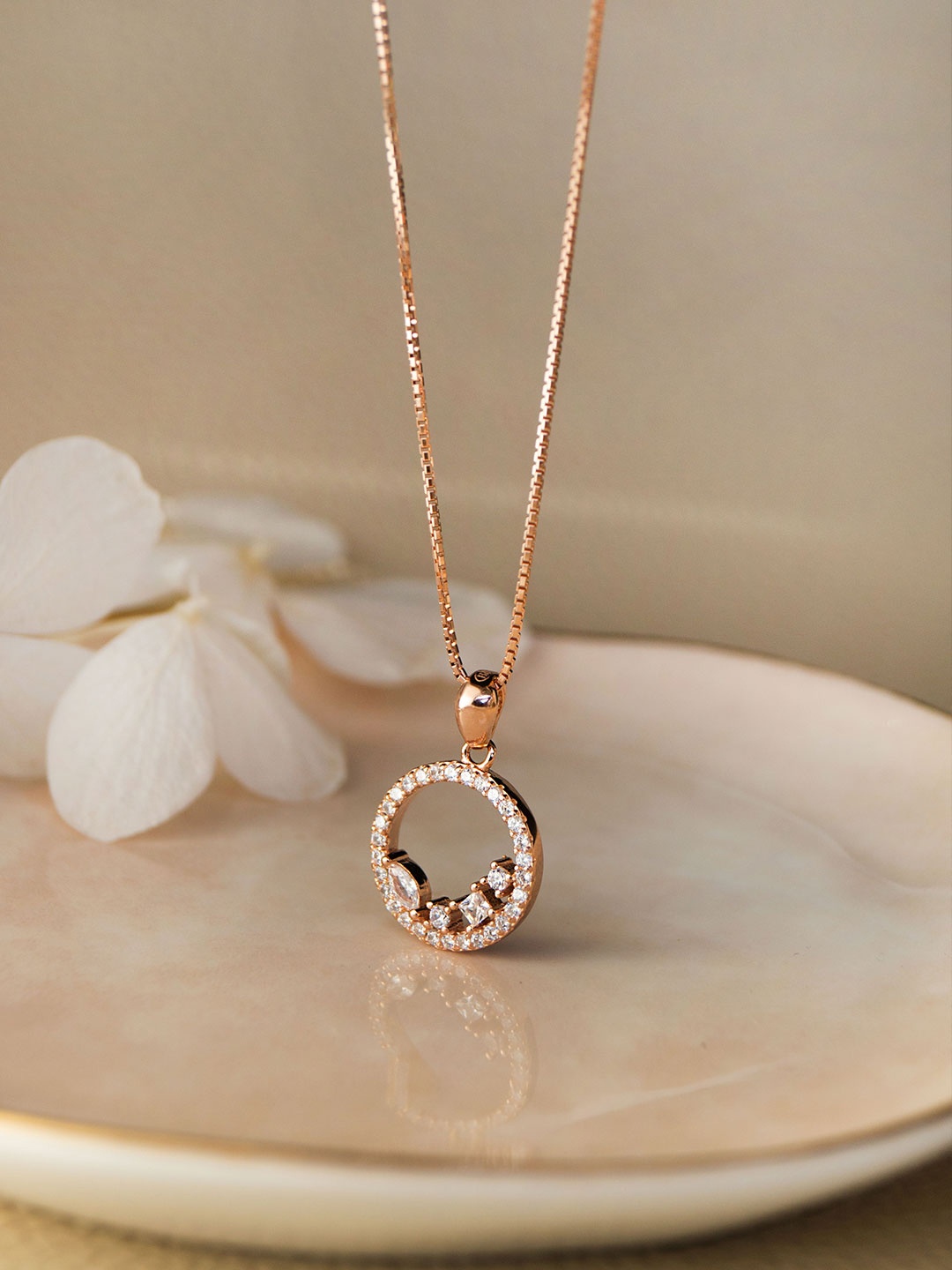 

MANNASH Sterling Silver Rose Gold-Plated Chain