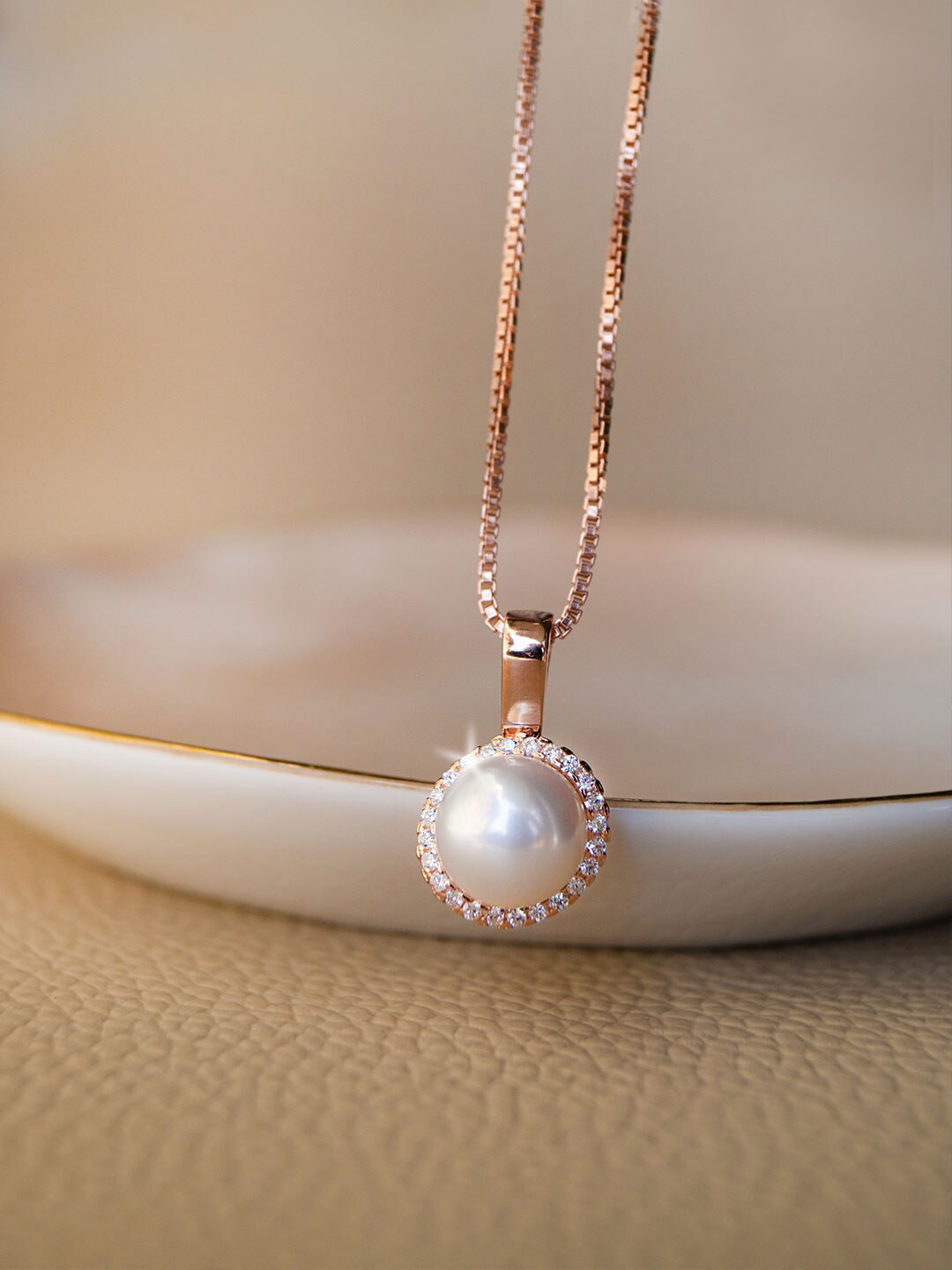 

MANNASH Sterling Silver Rose Gold-Plated Necklace