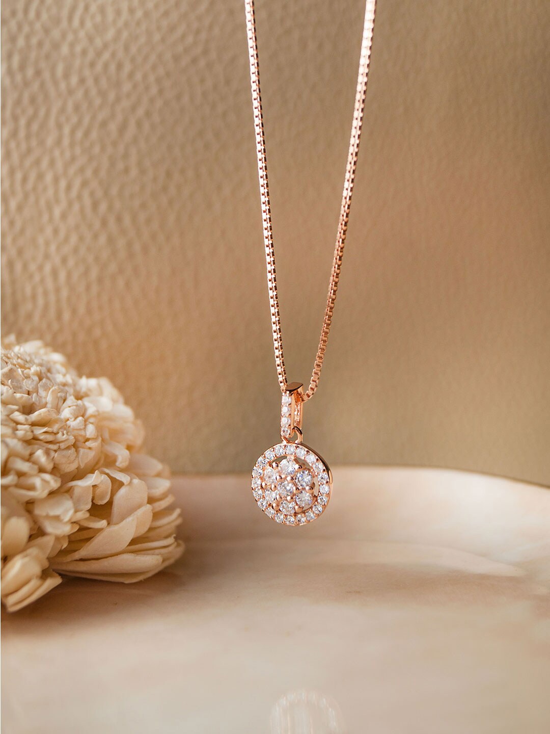 

MANNASH Sterling Silver Rose Gold-Plated Necklace