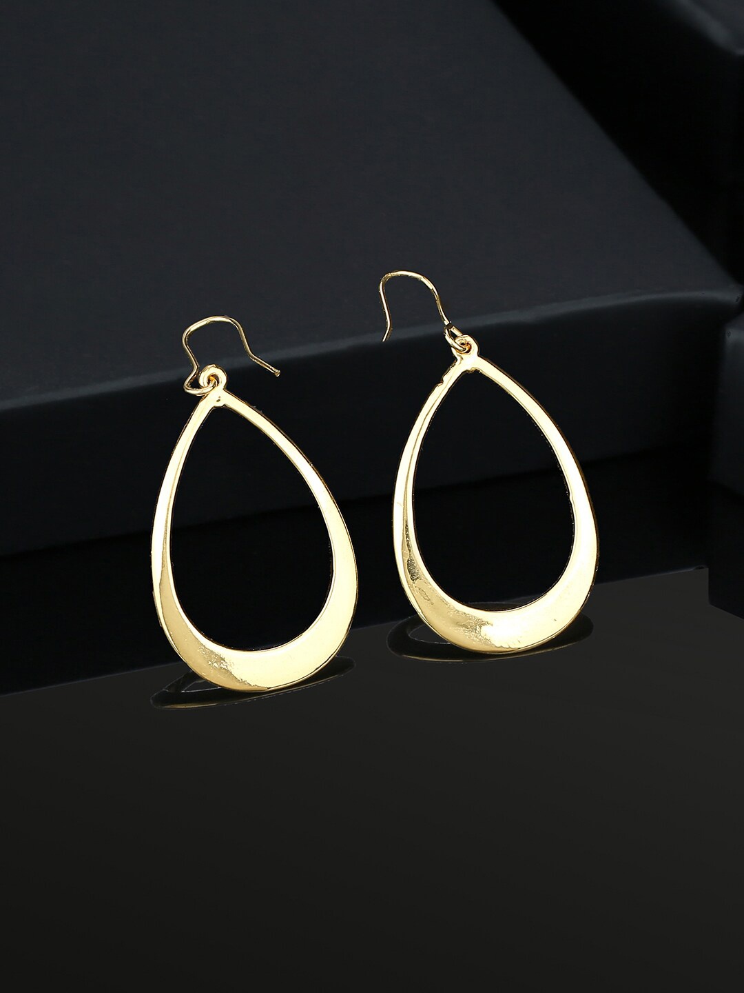 

Estele Gold-Plated Teardrop Shaped Drop Earrings