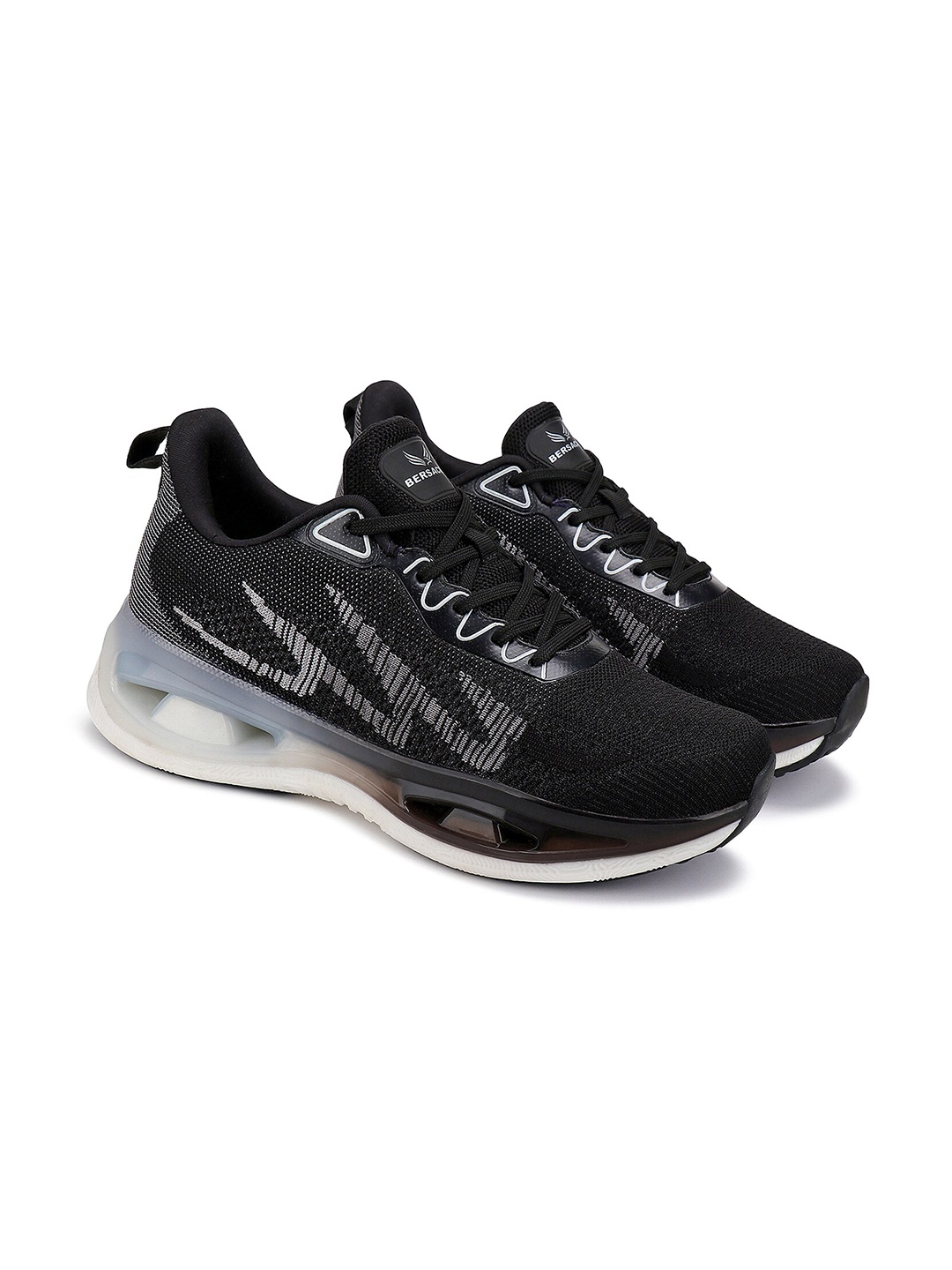

BERSACHE Men Lightweight Running Non-Marking Shoes, Black