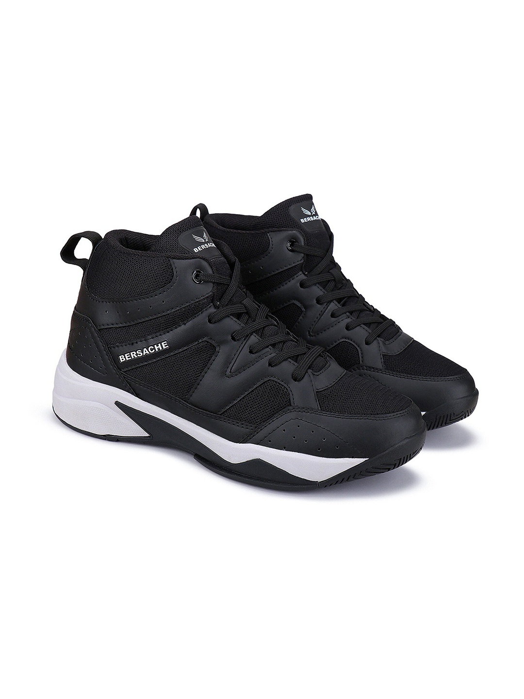

BERSACHE Men Non-Marking Lightweight Running Sports Shoes, Black