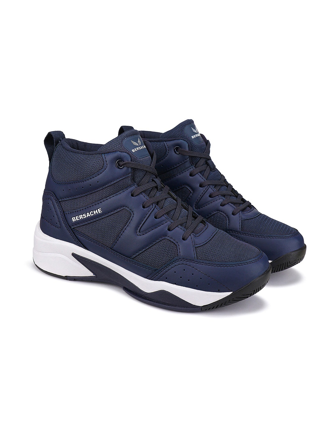 

BERSACHE Men Non-Marking Lightweight Running Sports Shoes, Navy blue