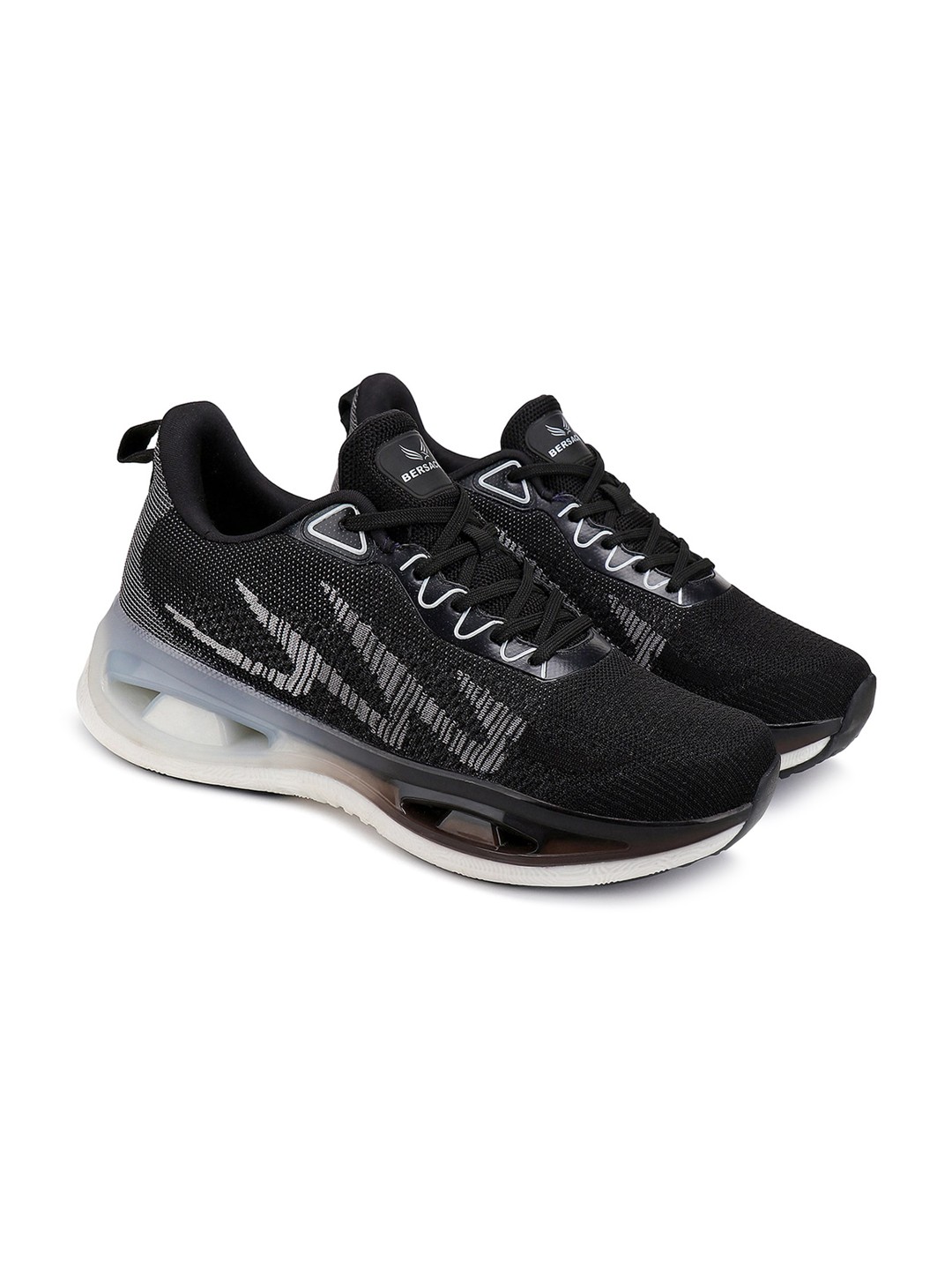 

BERSACHE Men Lightweight Comfort Insole Canvas Contrast Sole Sneakers, Black