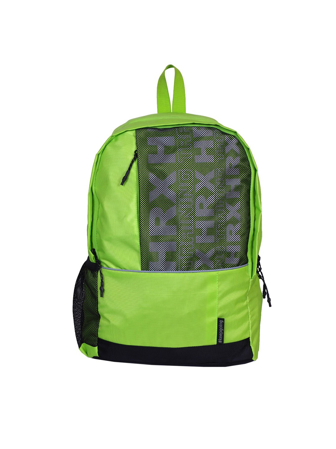 

HRX by Hrithik Roshan Unisex Fluorescent Green & Black Brand Logo Backpack