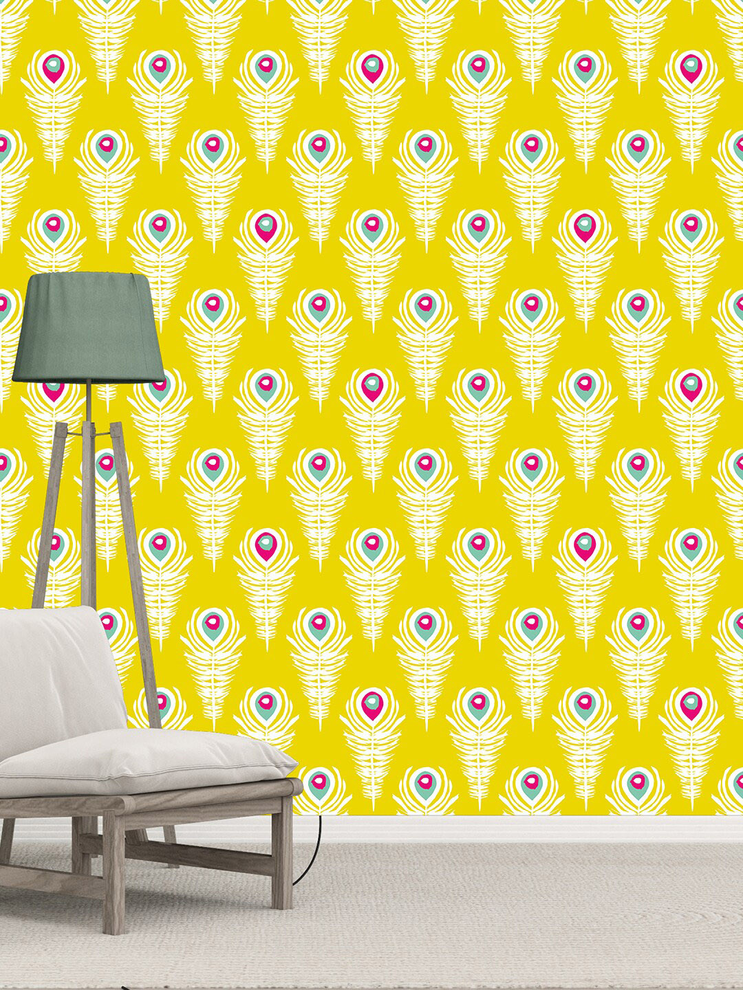 

PAPER PLANE DESIGN Yellow & White Printed Waterproof Wallpaper