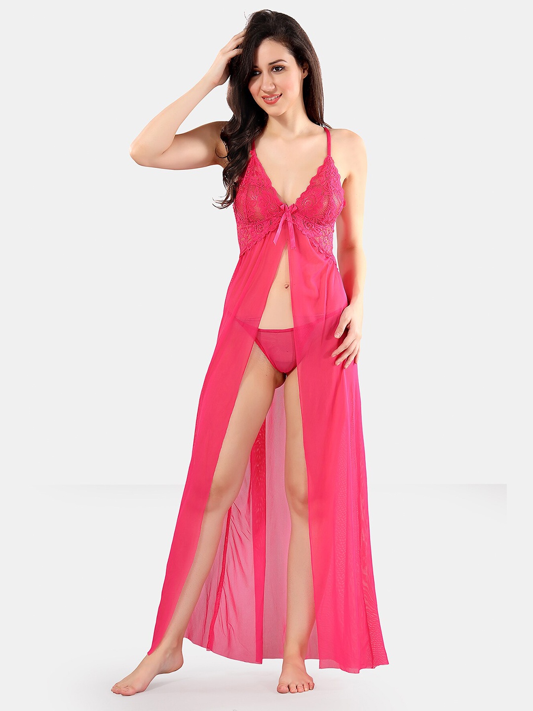 

Be You Net Baby Doll With Panty, Pink