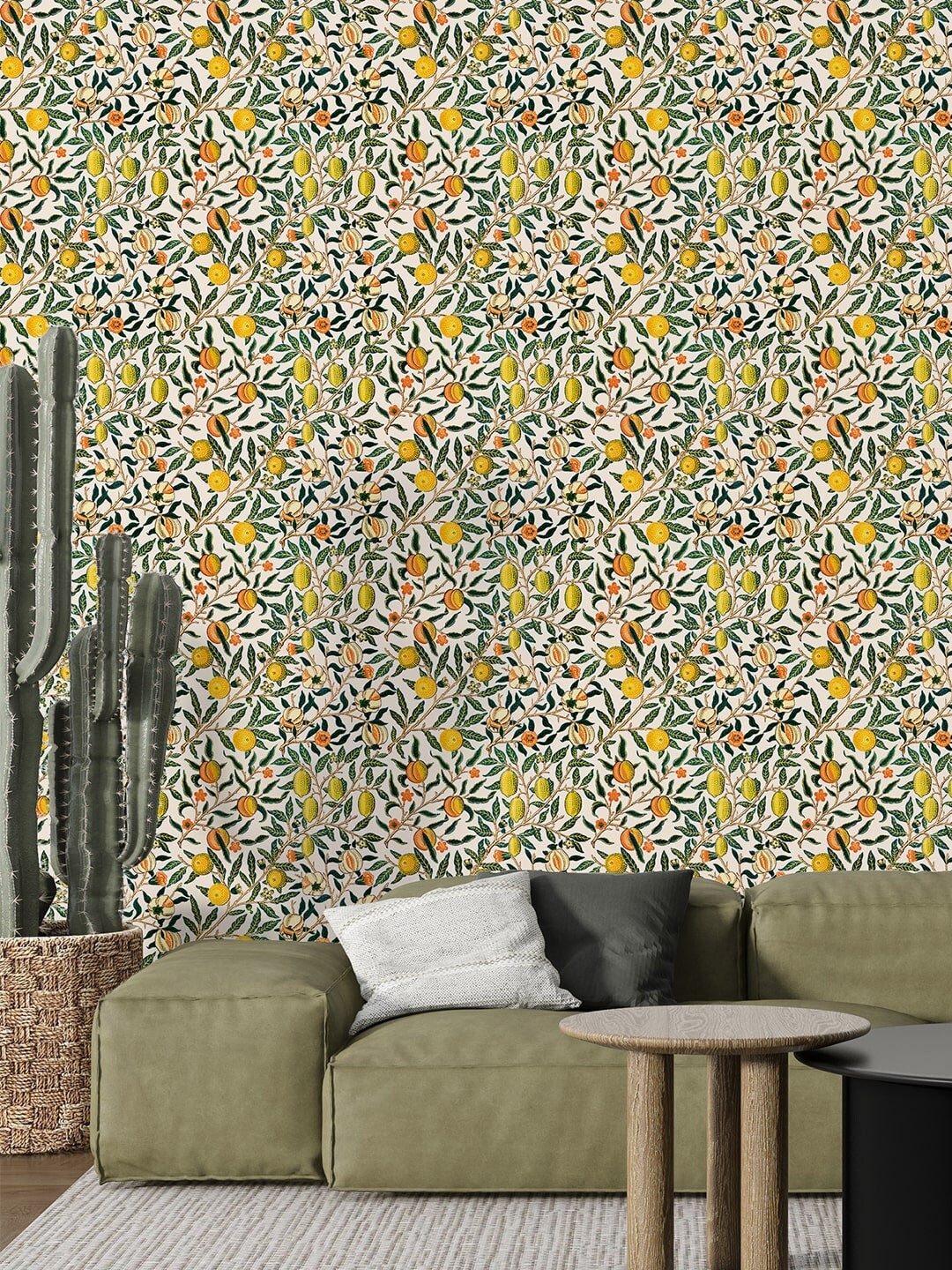 

PAPER PLANE DESIGN Yellow & Green Fruit Printed Waterproof Wallpaper