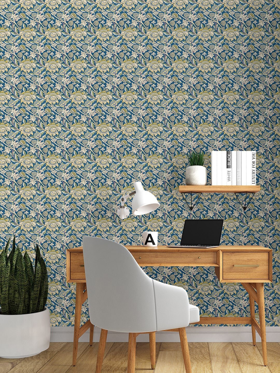 

PAPER PLANE DESIGN Blue Botanical Printed Waterproof Wallpaper