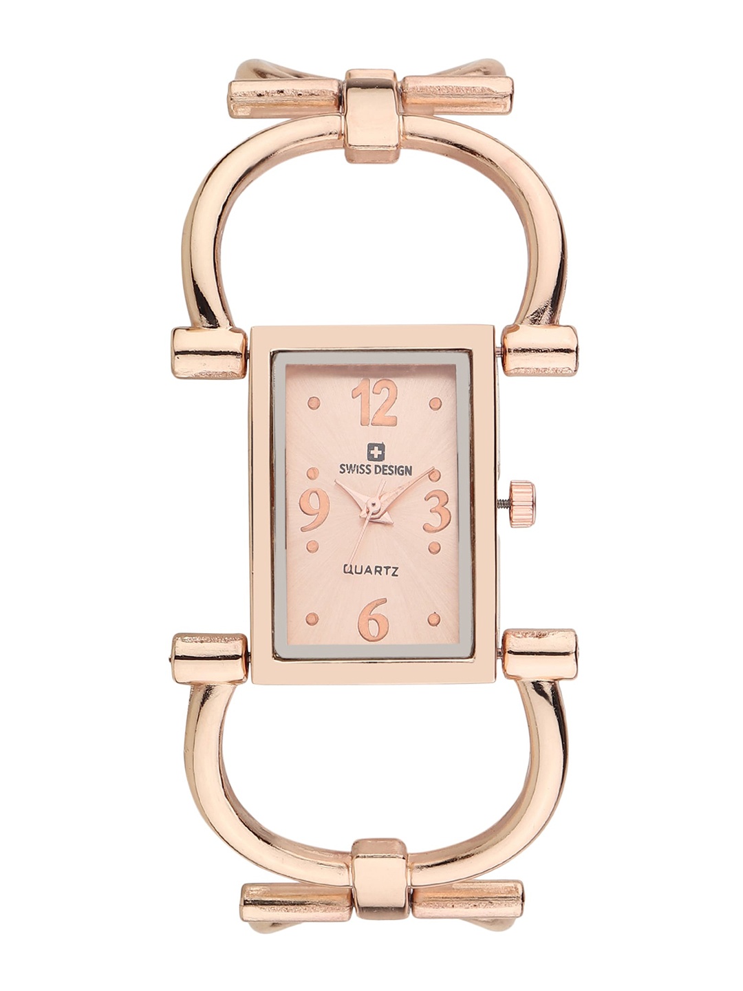 

Swiss Design Women Bracelet Style Straps Analogue Watch- SDWJ Set-32, Rose gold