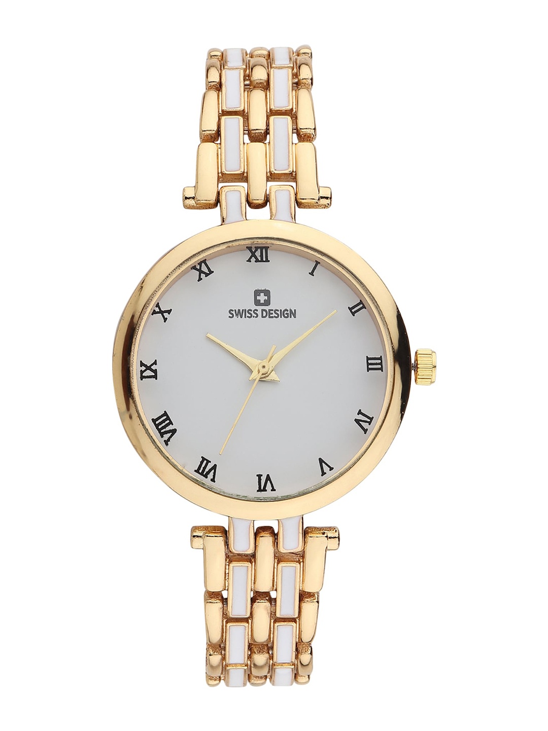 

Swiss Design Women Brass Dial & Straps Analogue Watch SDWJ Set-21, Gold