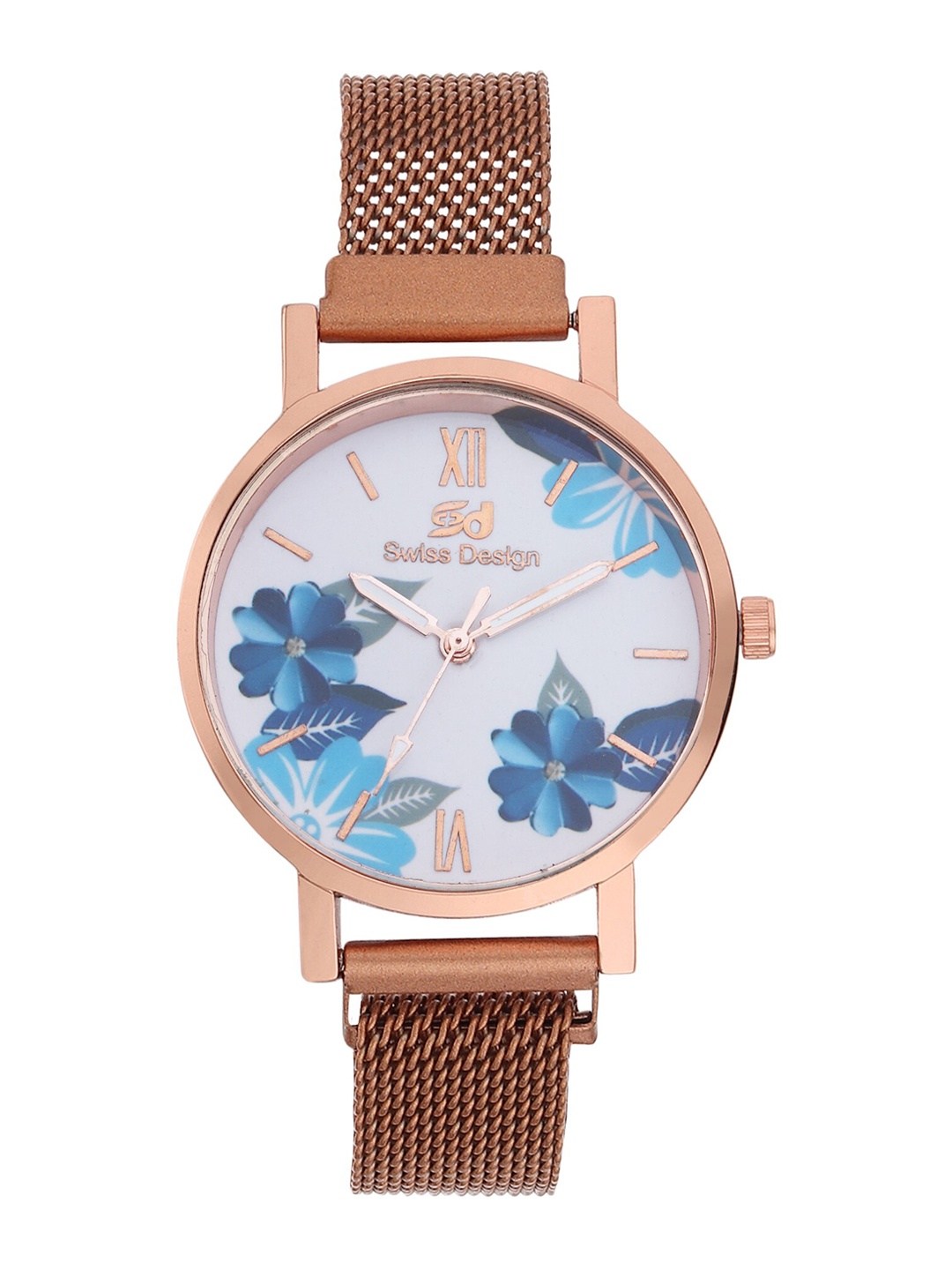 

Swiss Design Women Bracelet Style Straps Analogue Watch SDWJ Set-59, Rose