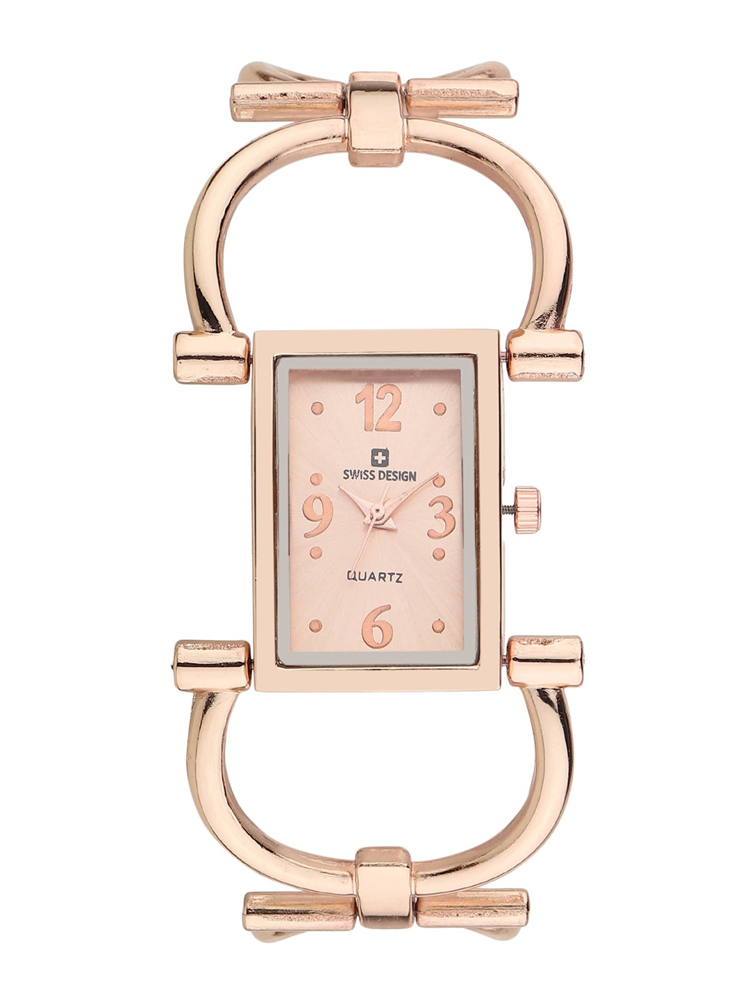 

Swiss Design Women Bracelet Style Straps Analogue Watch- SDWJ Set-31, Rose gold