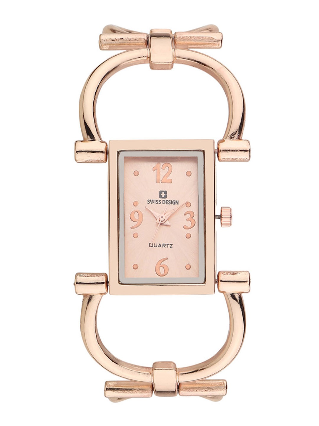 

Swiss Design Women Analogue Watch With Jewellery Gift Set SDWJ Set-34, Rose gold