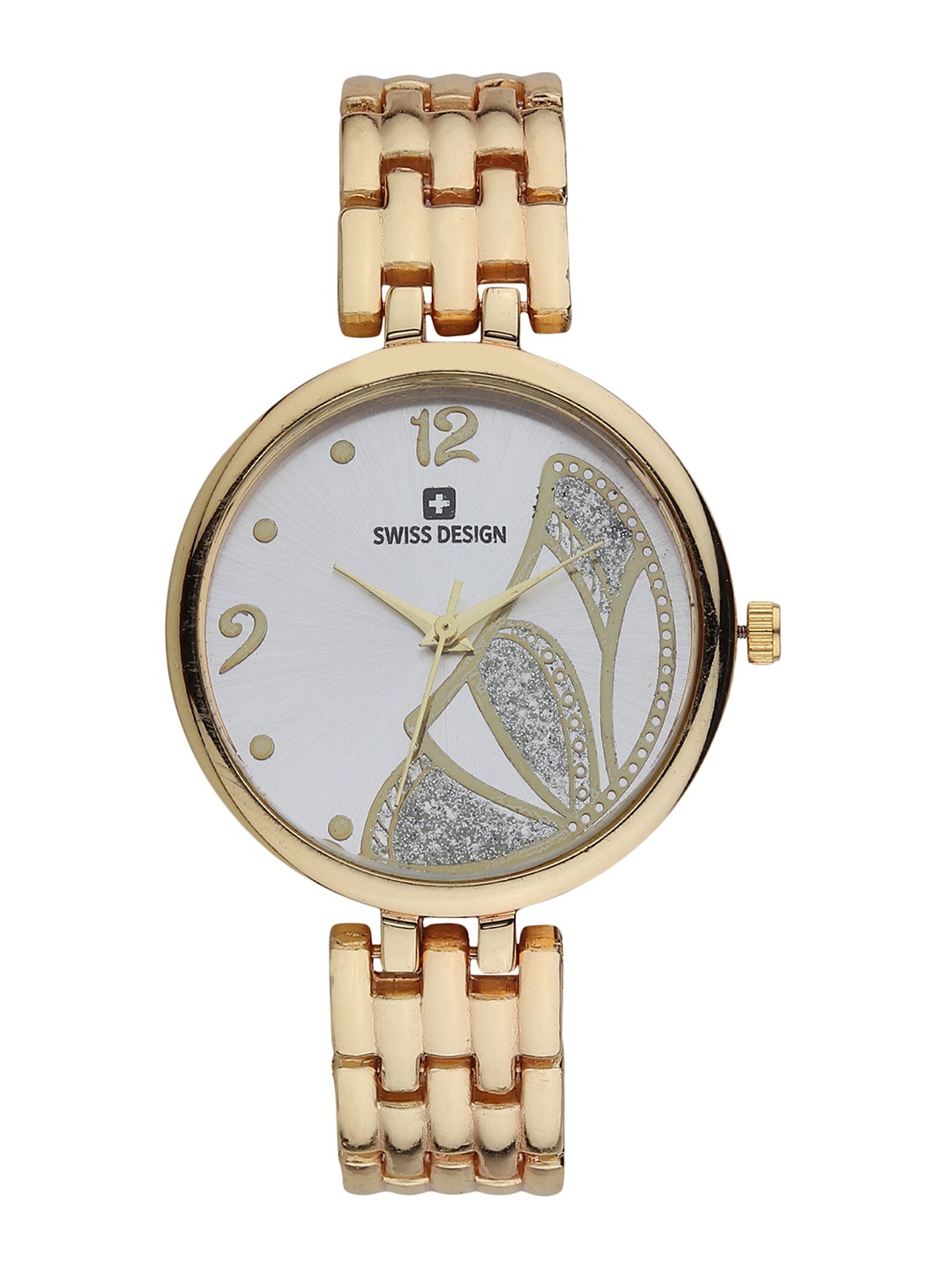 

Swiss Design Women Analogue Watch With Jewellery Gift Set SDWJ Set-07, Gold