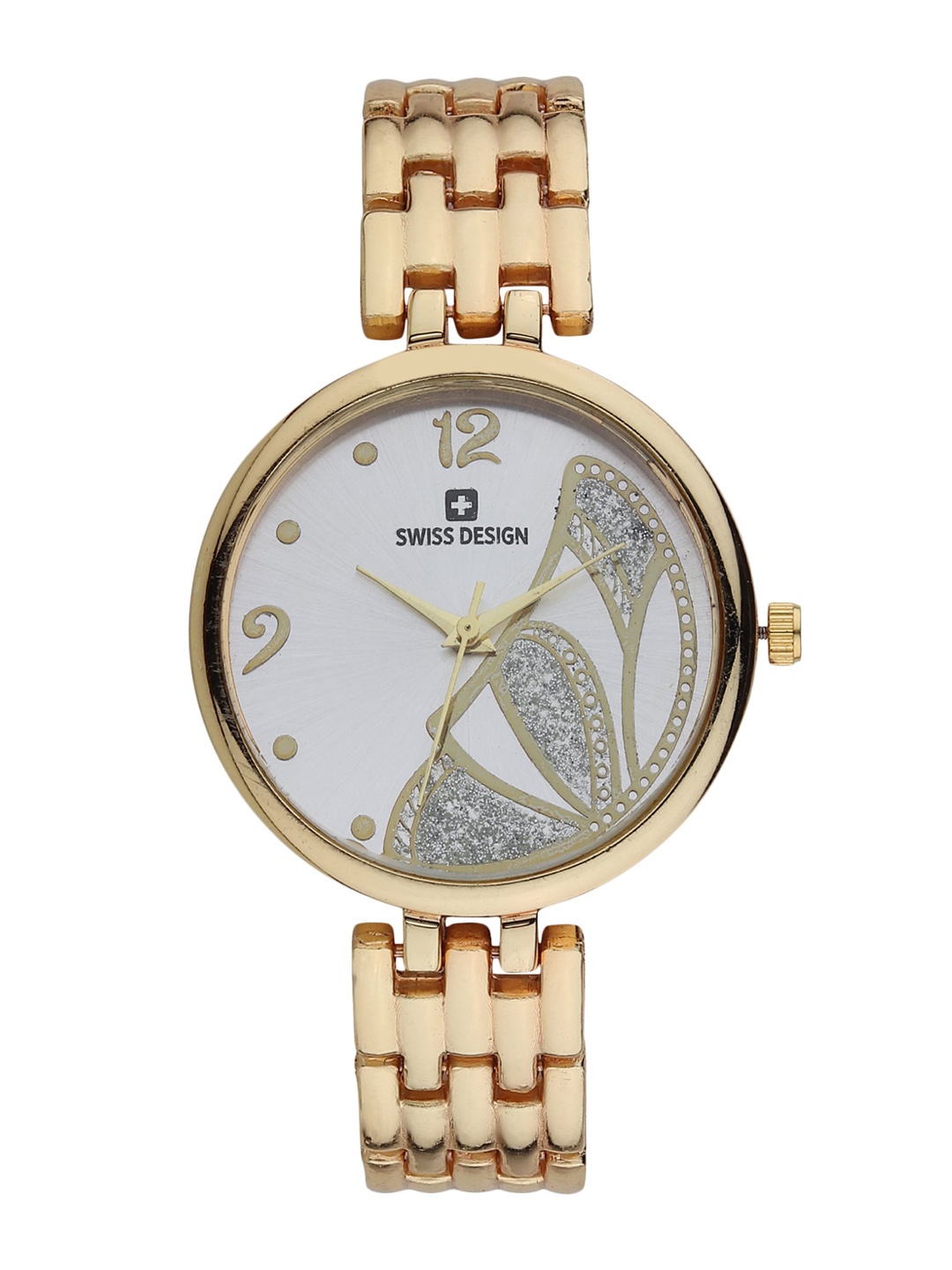 

Swiss Design Women Analogue Watch With Jewellery Gift Set SDWJ Set-10, Gold