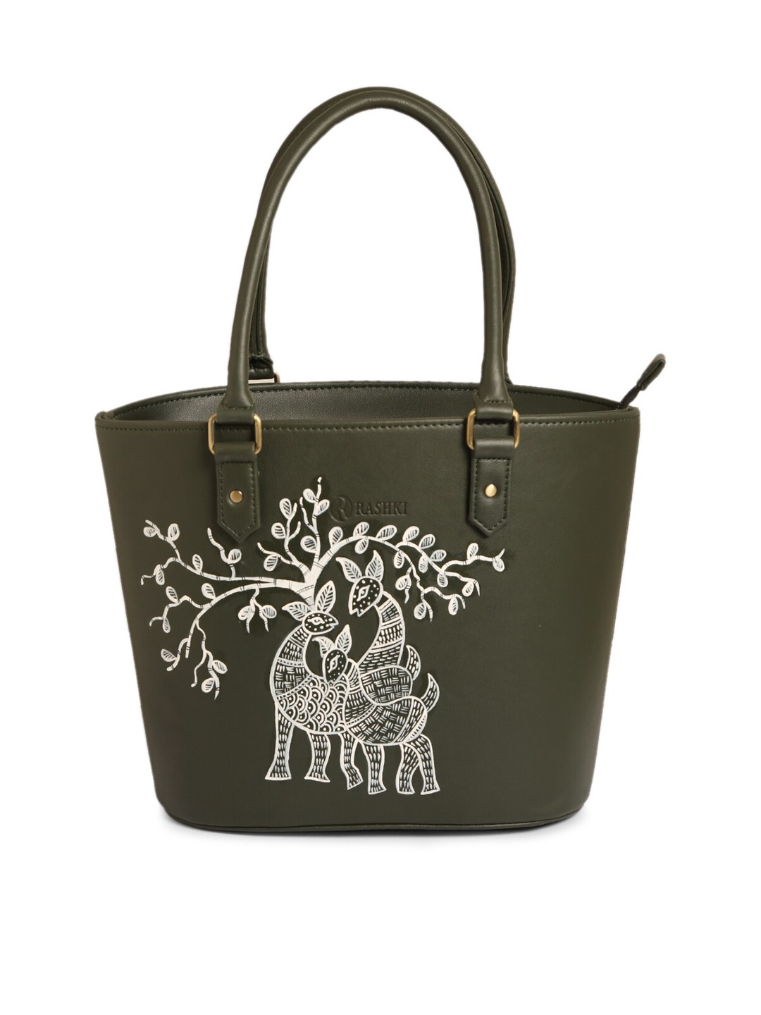 

RASHKI Graphic Printed Tote Bag, Mustard