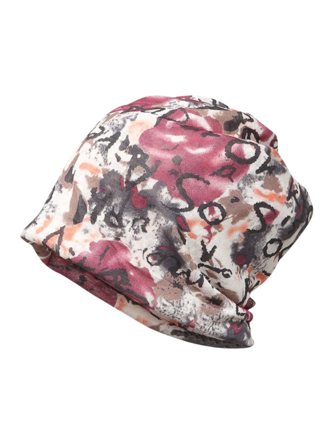 

iSWEVEN Adults Typography Printed Beanie Cap, Peach