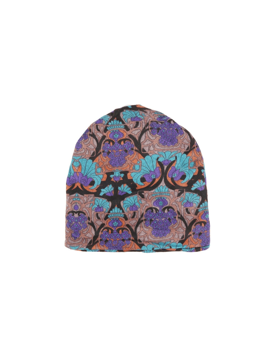 

iSWEVEN Printed Beanie Cap, Brown