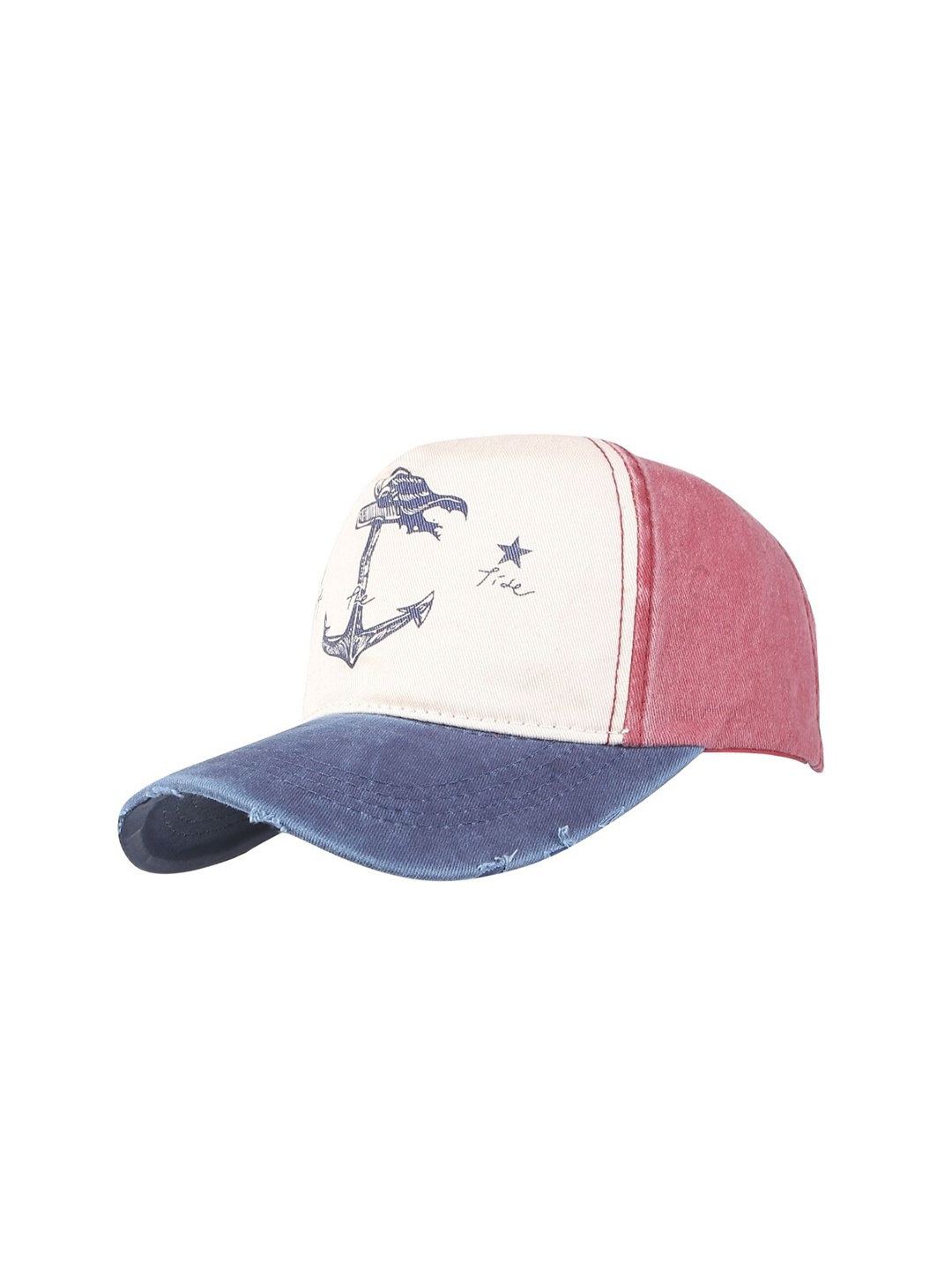 

iSWEVEN Printed Cotton Light Weight Snapback Cap, White