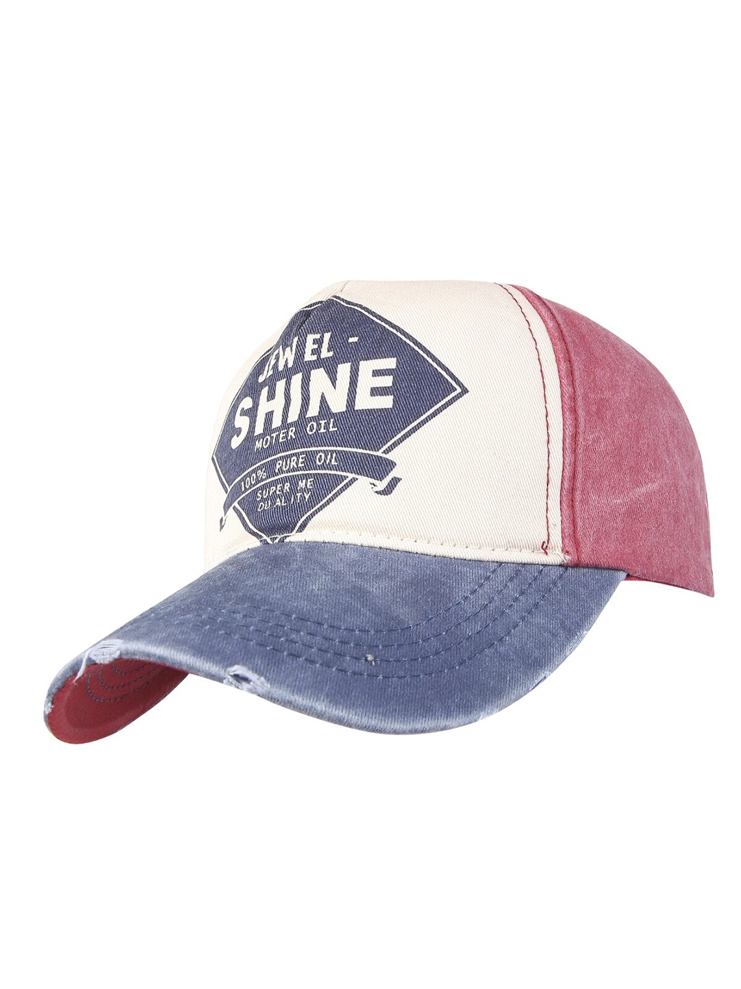 

iSWEVEN Printed Cotton Baseball Cap, Blue