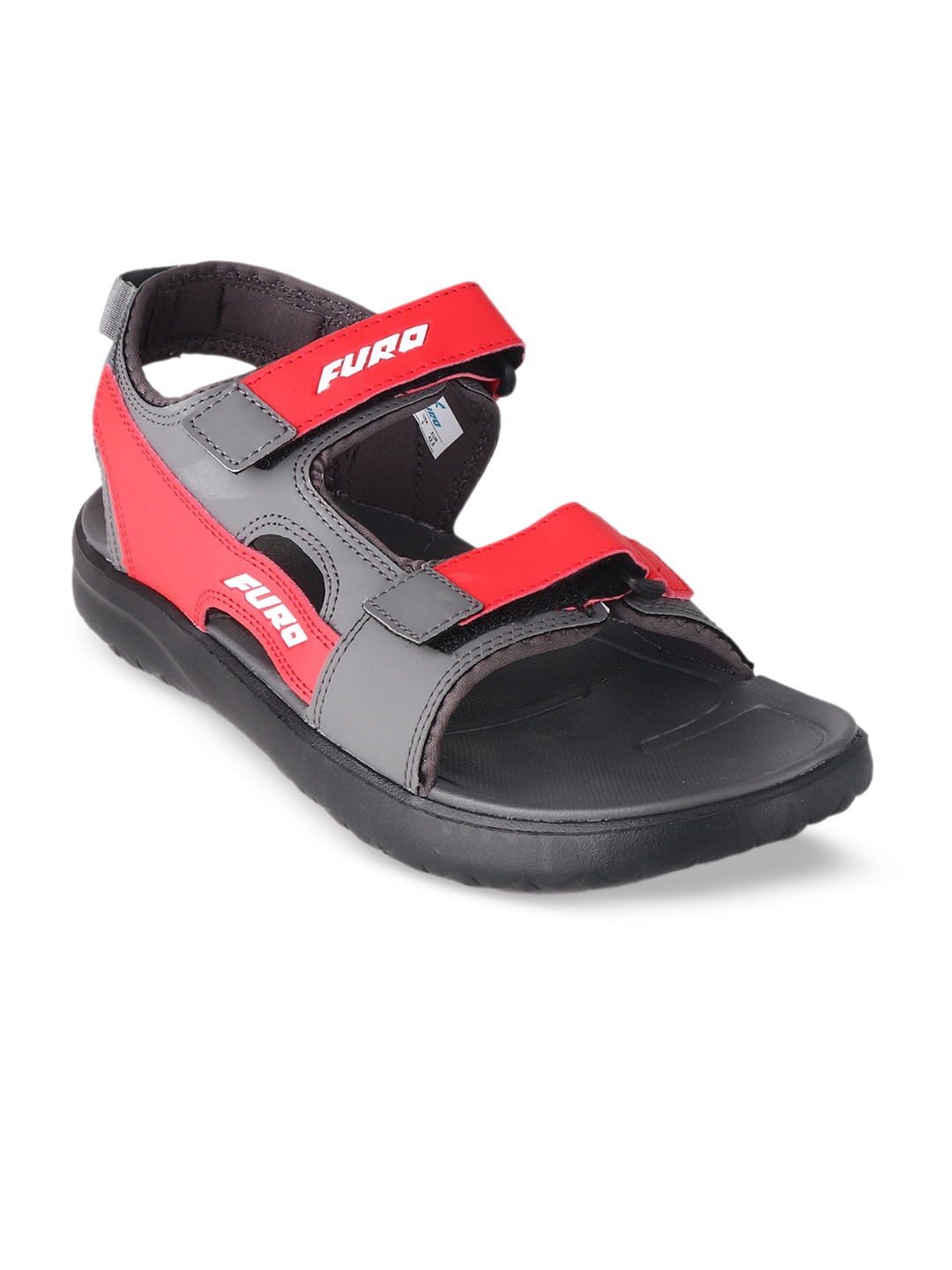 

FURO by Red Chief Men Textured Sports Sandals, Grey