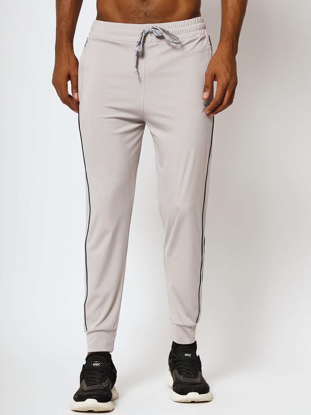 

FITINC Men Slim Fit Double Piping Sports Joggers With Antimicrobial, Grey