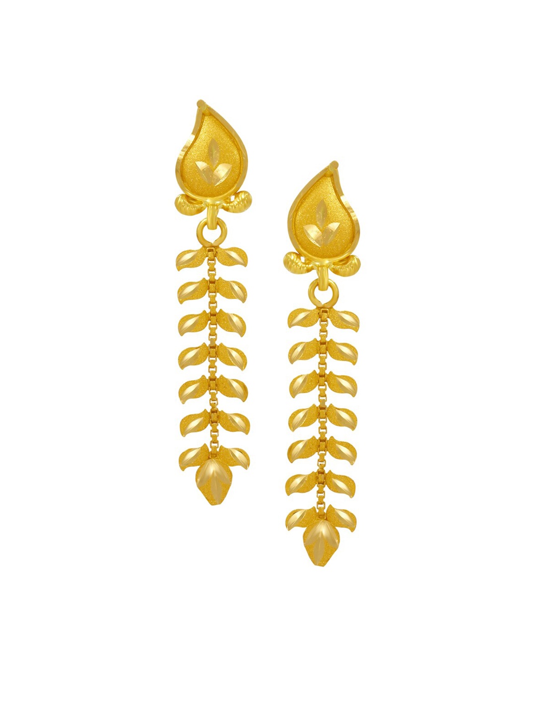 

SENCO Beauteous 18KT Gold Drop Earrings-1.9gm
