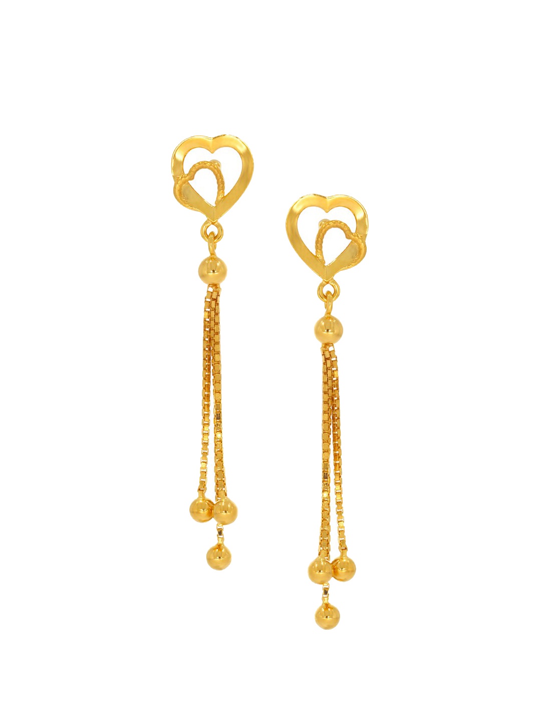 

SENCO Love Struck 22KT Gold Drop Earrings