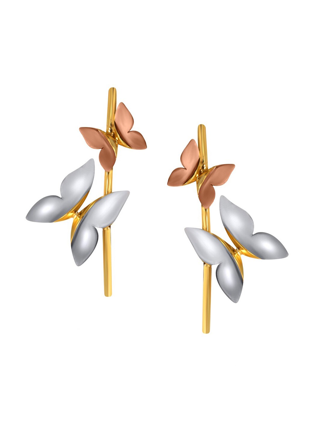 

SENCO Romance of Butterfly 18KT Gold Stud Earrings-1.5gm