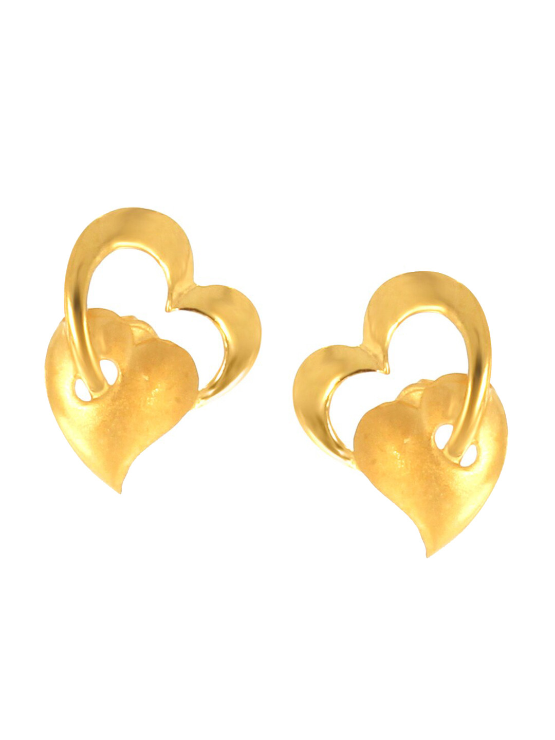 

SENCO Love Sparkle 22KT Gold Stud Earrings-1.1gm