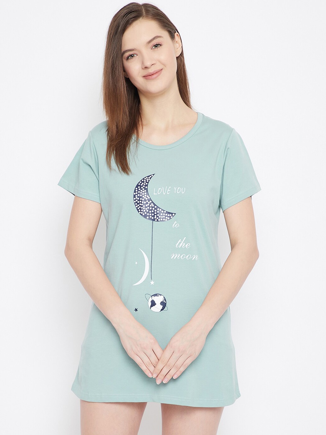 

FRENCH FLEXIOUS Printed Cotton Drop-Shoulder Lounge T-shirt, Blue