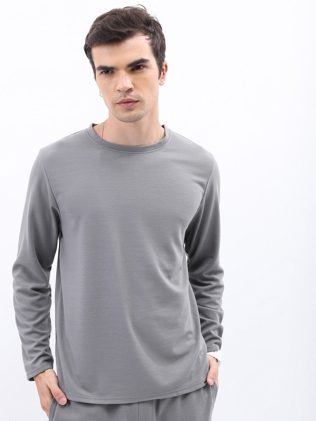 

KETCH Long Sleeves Slim Fit T-shirt, Grey