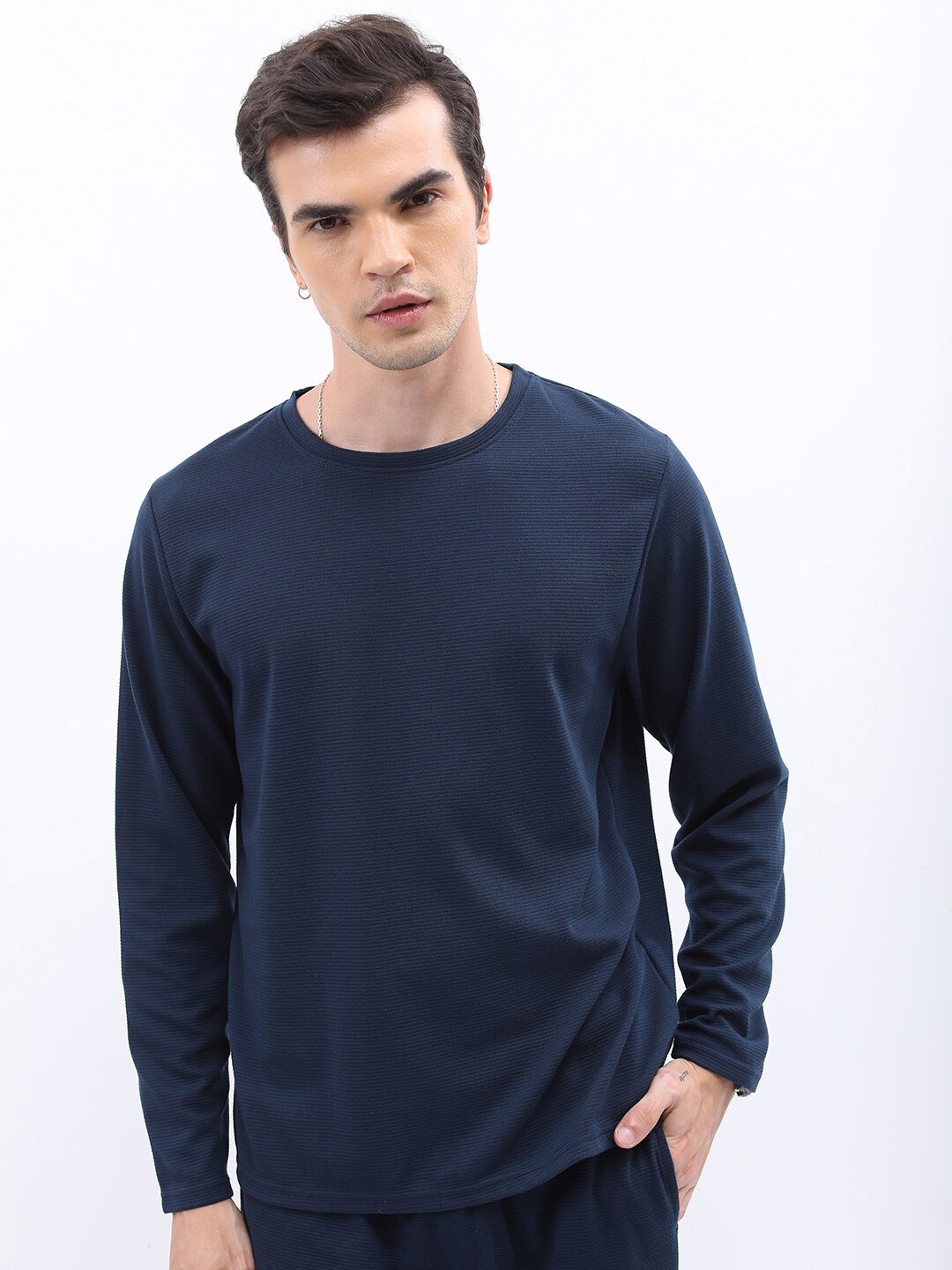 

KETCH Long Sleeves Slim Fit T-shirt, Navy blue