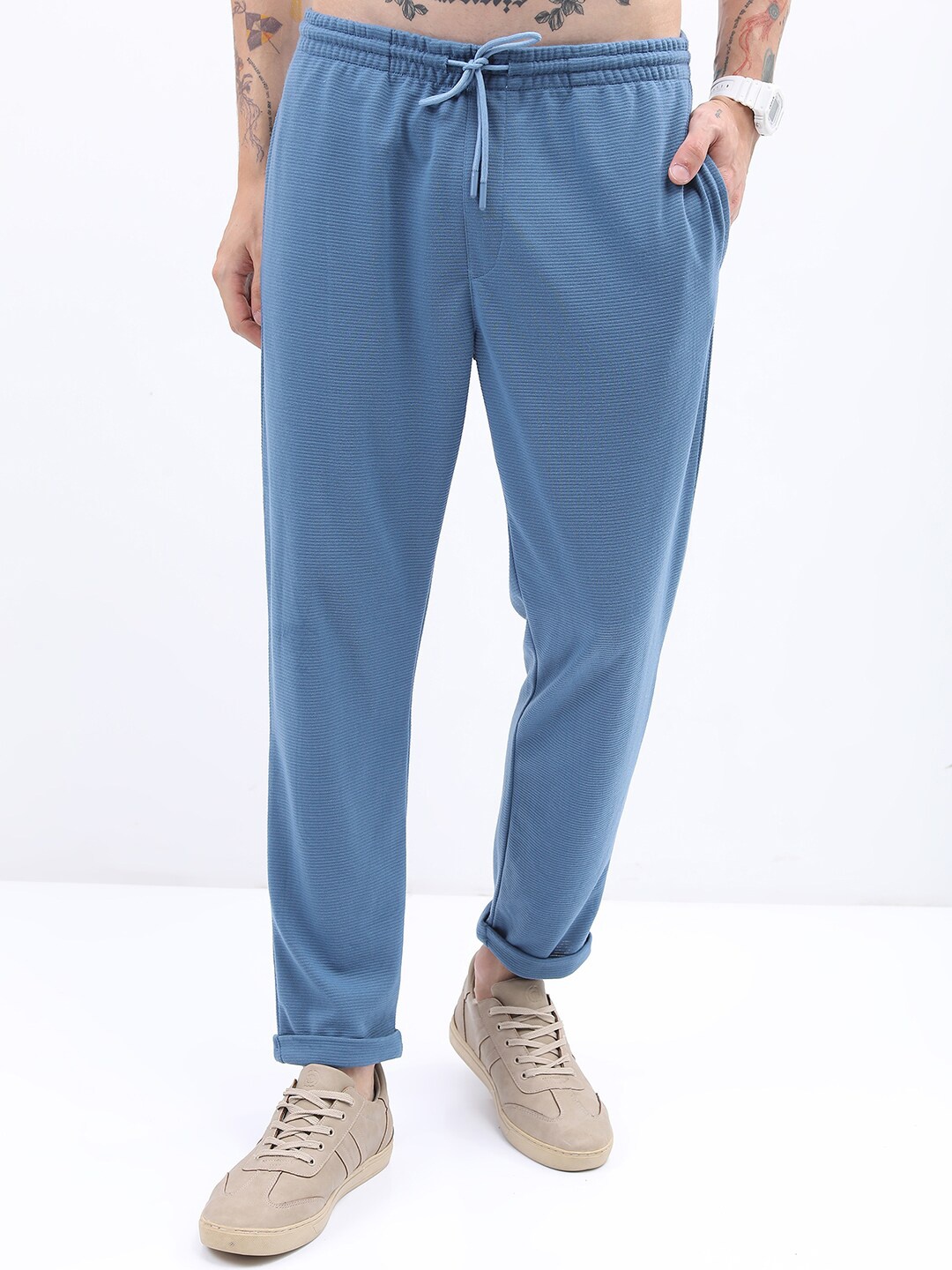 

KETCH Men Slim-Fit Track Pants, Blue