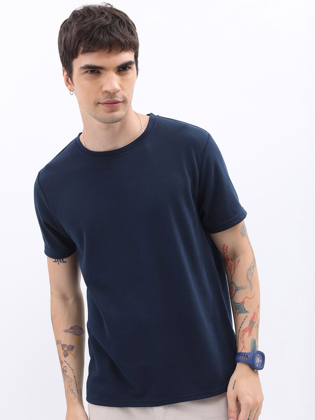 

KETCH Round Neck T-shirt, Navy blue