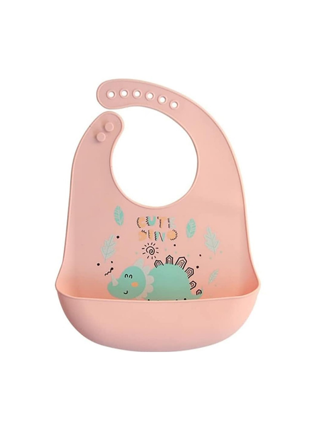 

YOUSTYLO Kids Printed Bibs With Crumb Collector, Pink