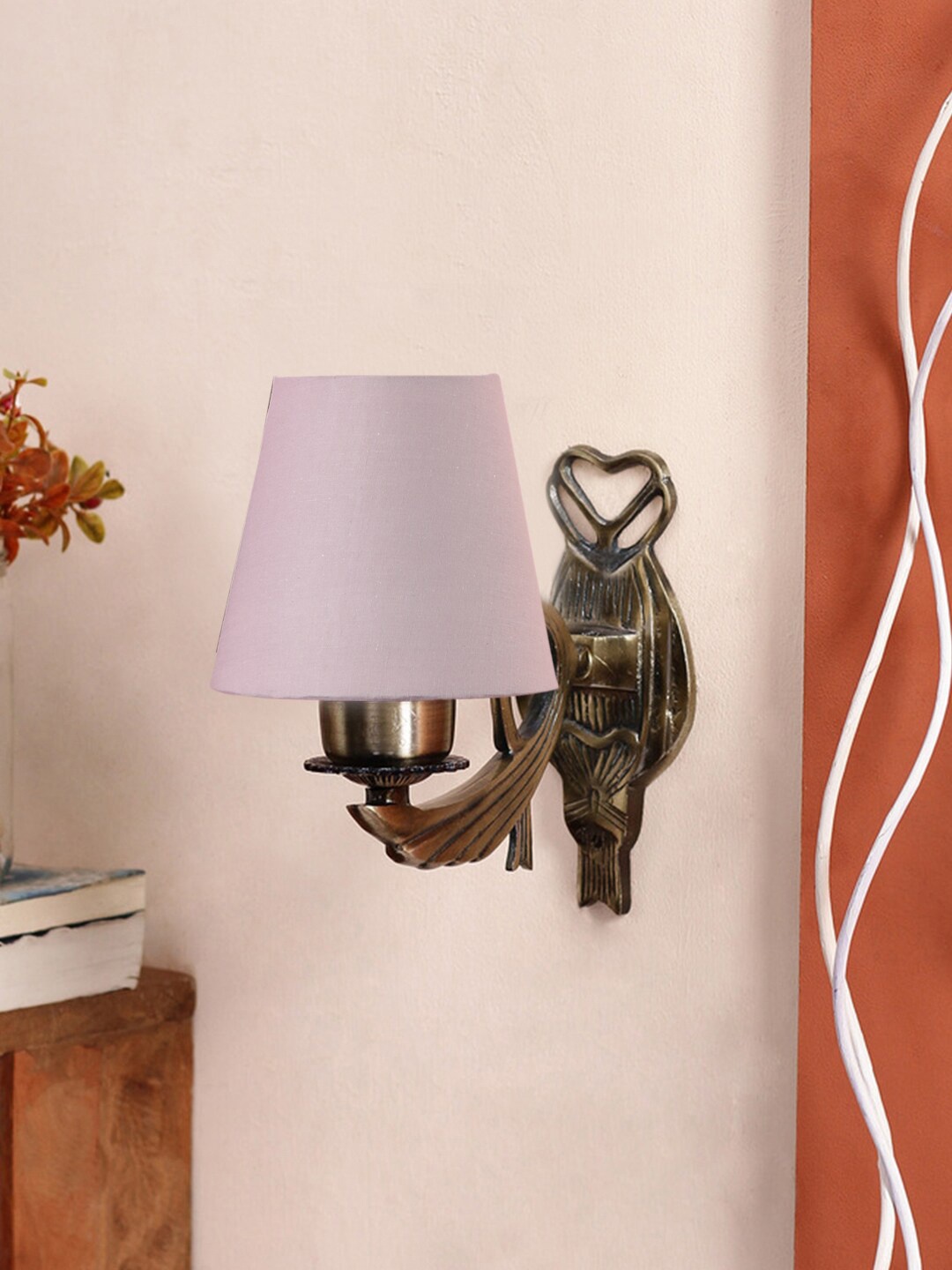 

Devansh Grey Wall Lamp With Cotton Conical Shade