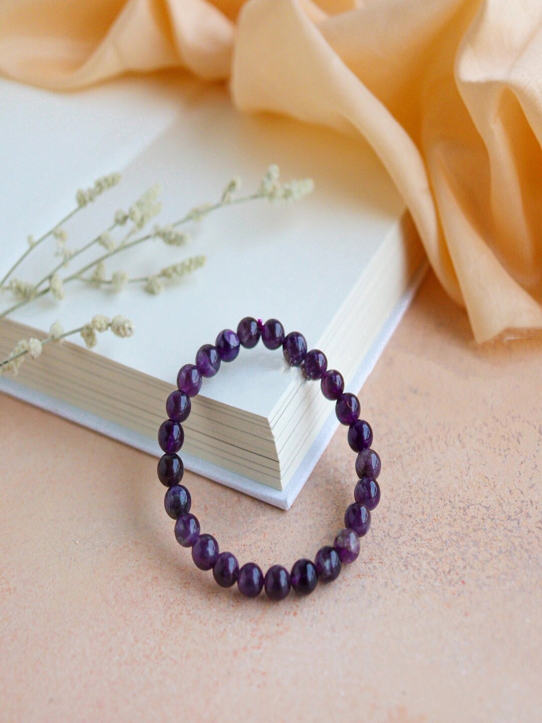 

RDK Amethyst Elasticated Bracelet, Na