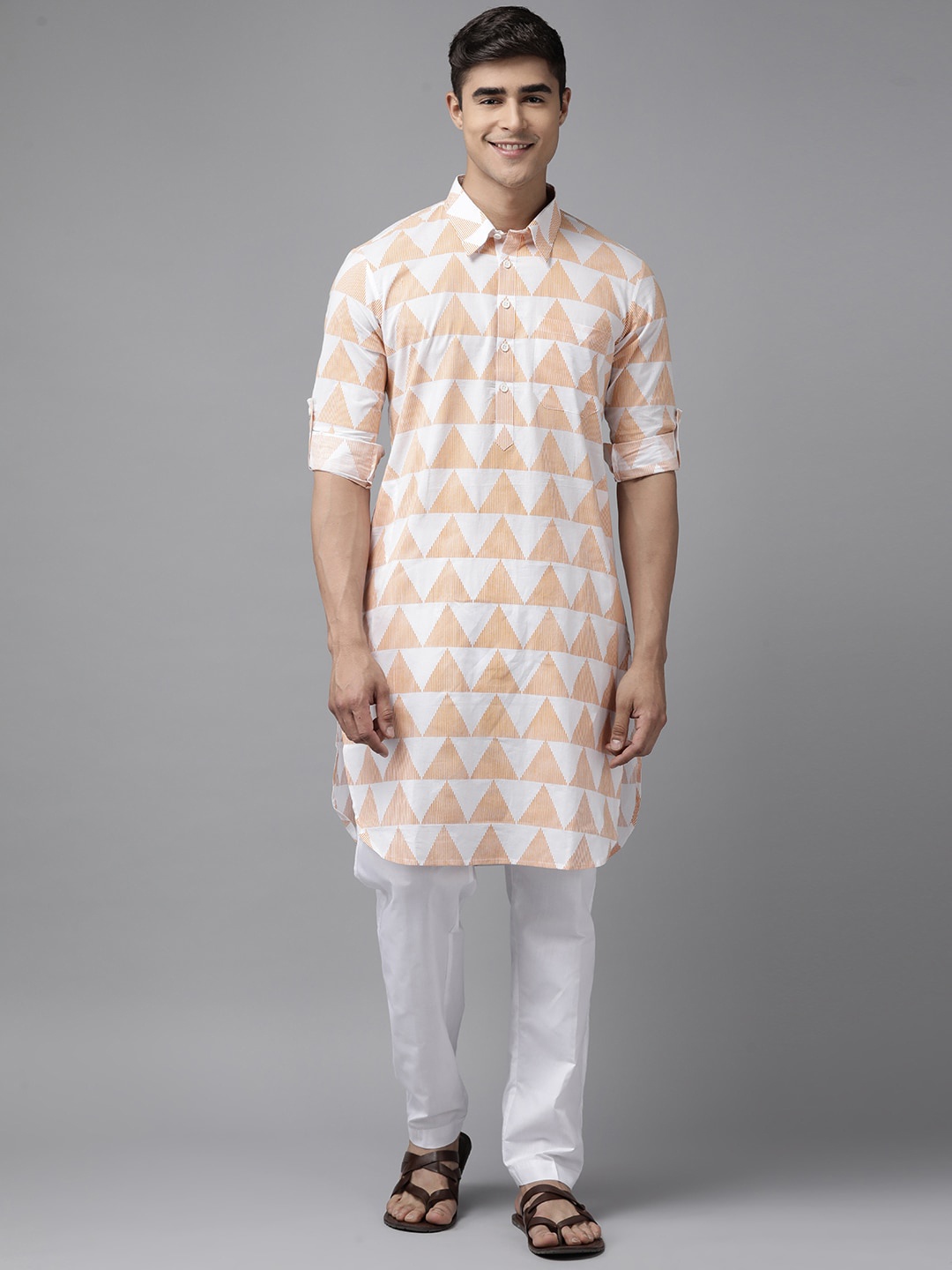 

See Designs Men Pure Cotton Pathani Kurta, White