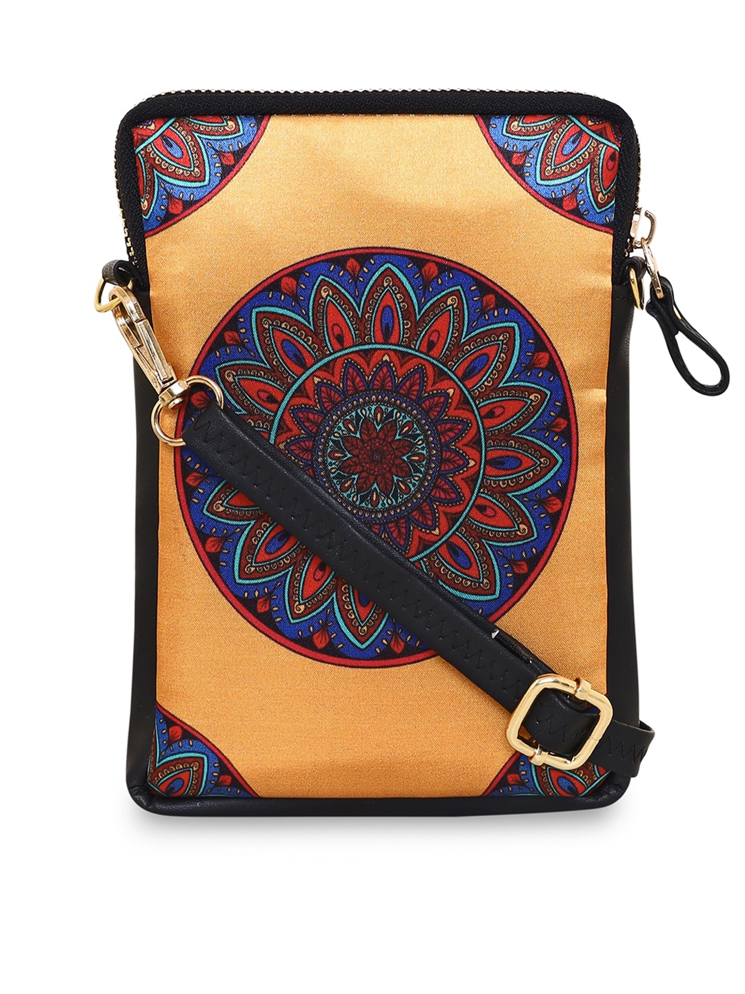 

Sabhyata Ethnic Motifs Printed Sling Bag, Peach